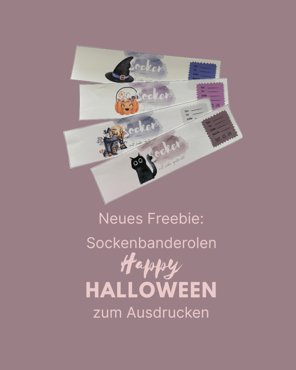 Sockenbanderolen Halloween