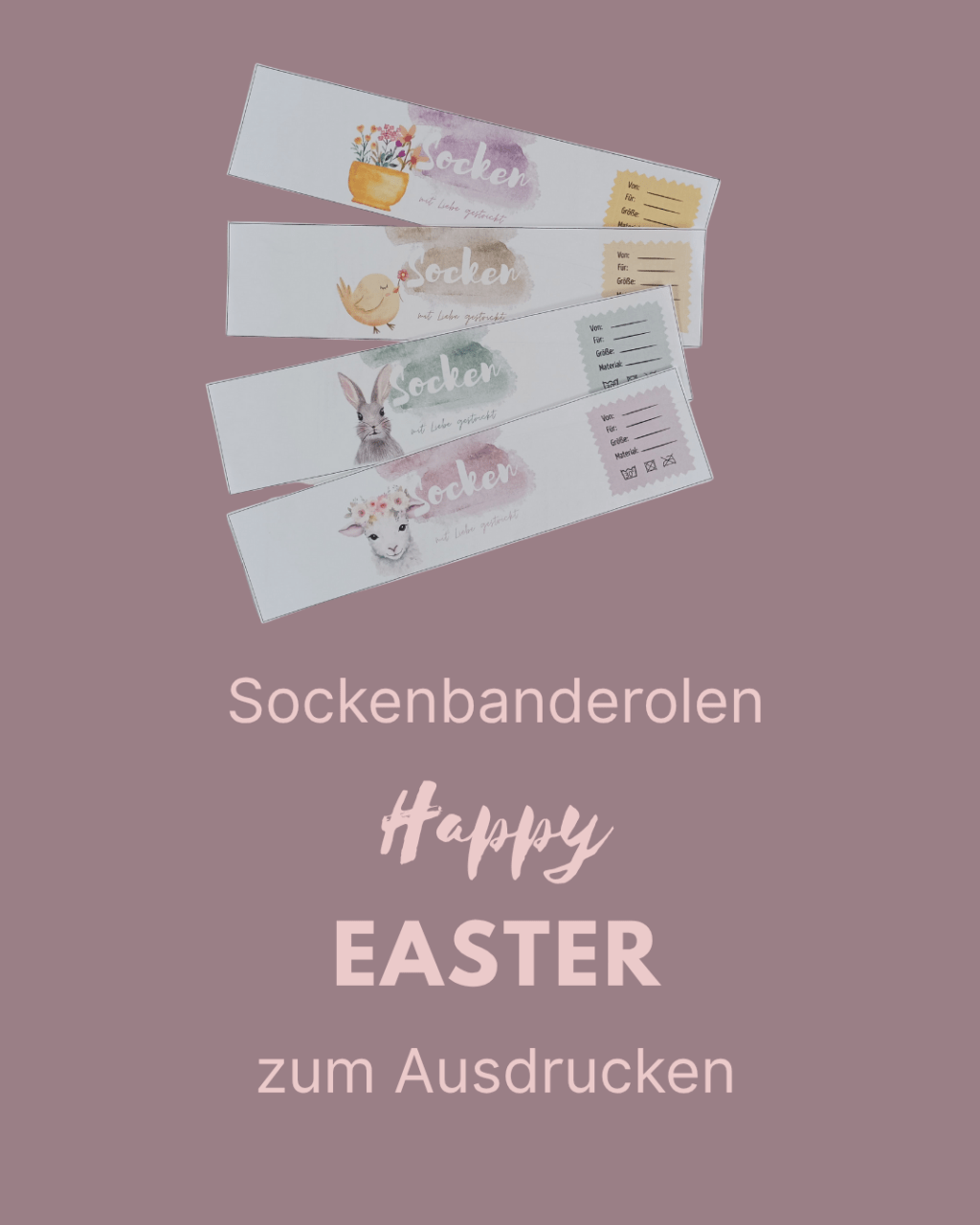 Sockenbanderolen Ostern